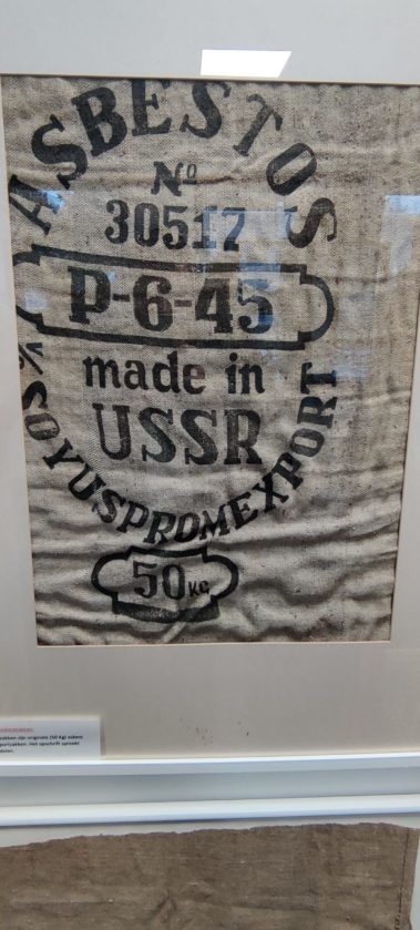 saco compuesto por asbestos de 50 kg