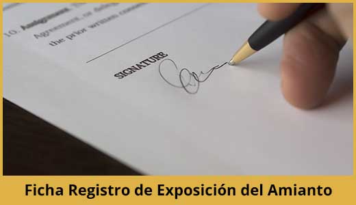 Ficha para el registro de datos de la evaluación de la exposición en los trabajos con amianto