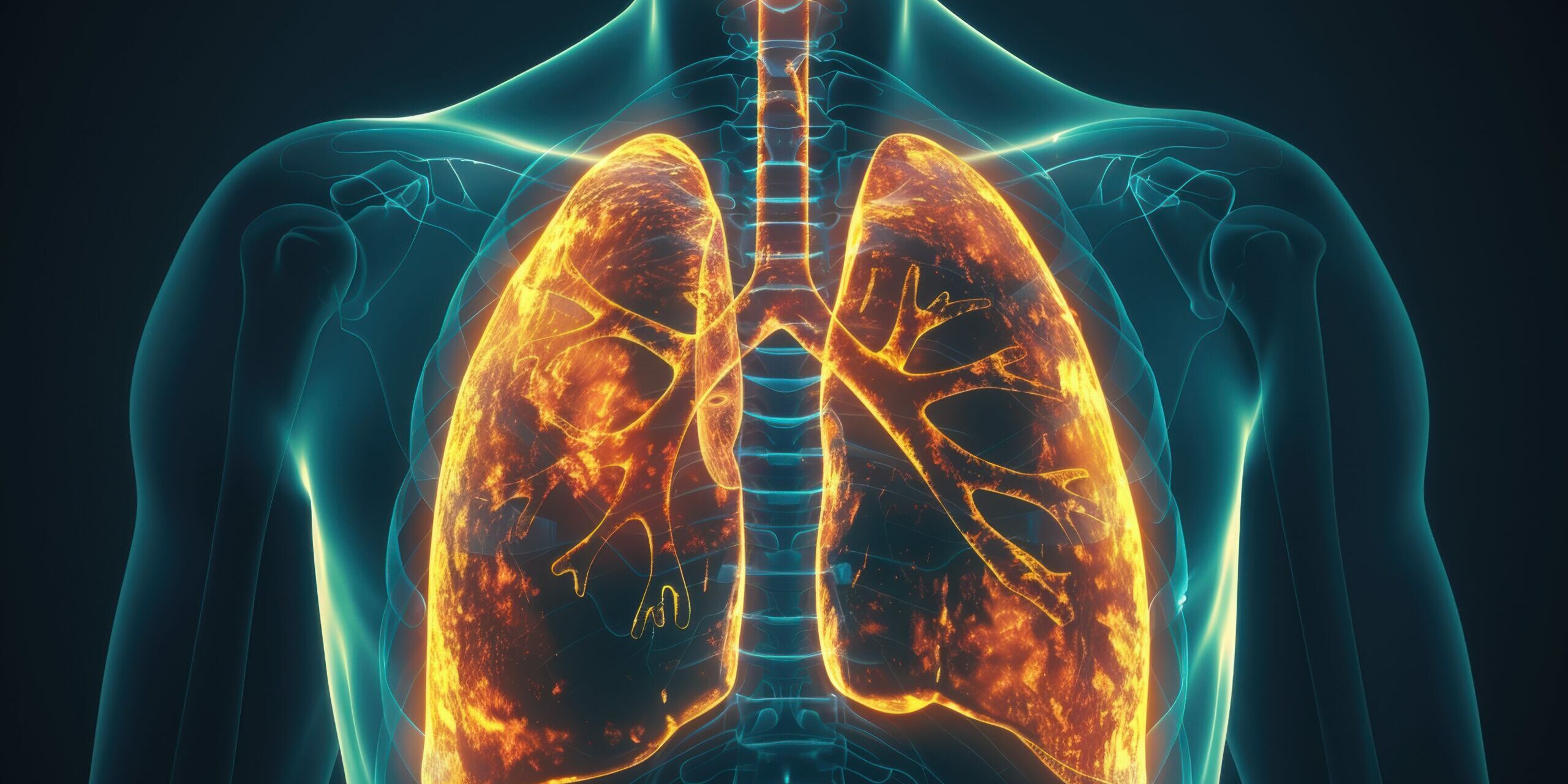 Imagen gráfica ilustrando las areas que afecta un cáncer de pulmón