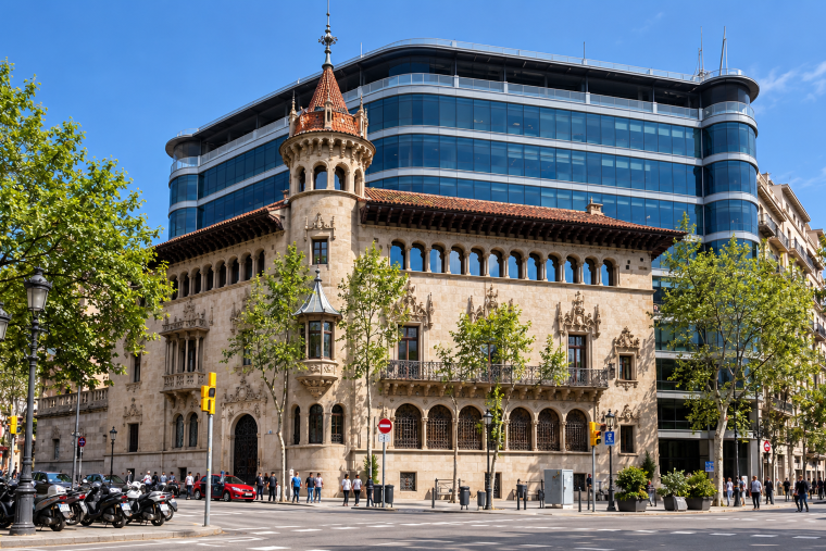 Diputació-de-Barcelona Imagen frontal del edifico de la Diputación de Barcelona, Cataluña, España